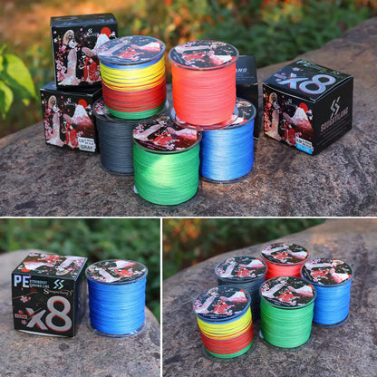 8 Strands Braided Fishing Line 100M 300M Multifilament