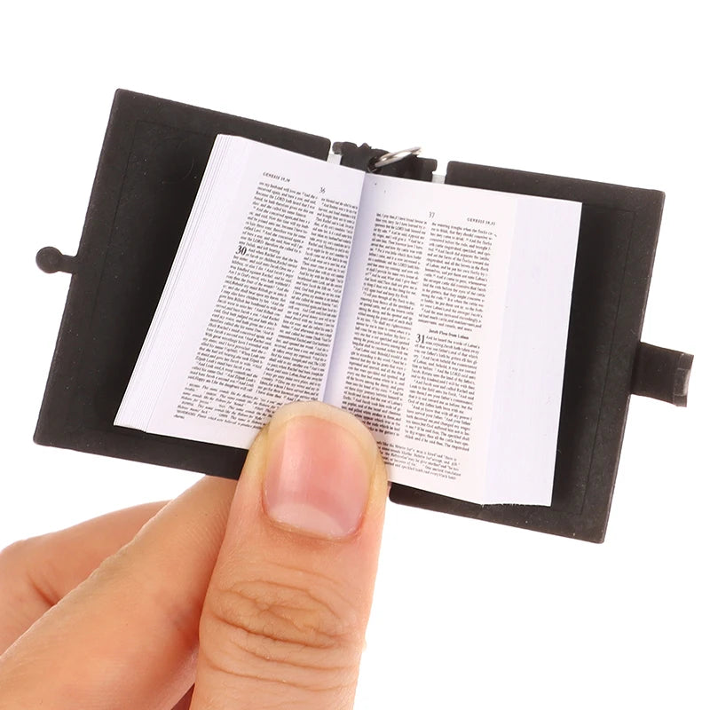 Mini Bible Keychain Book Pendant