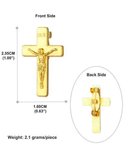 15Pcs Crucifix Cross Brooches Christian INRI Cross Badges Lapel Pin