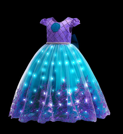 Girl Princess Dress with LED Light