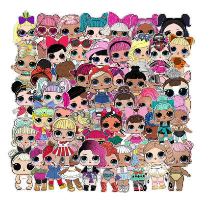 50pcs Cute Doll stickers