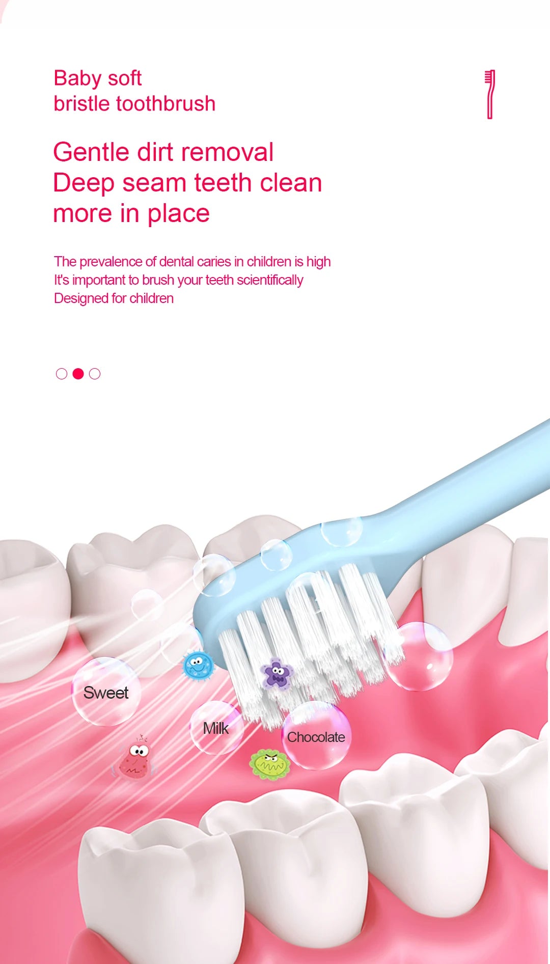 4/10 pcs Children's soft bristled toothbrush