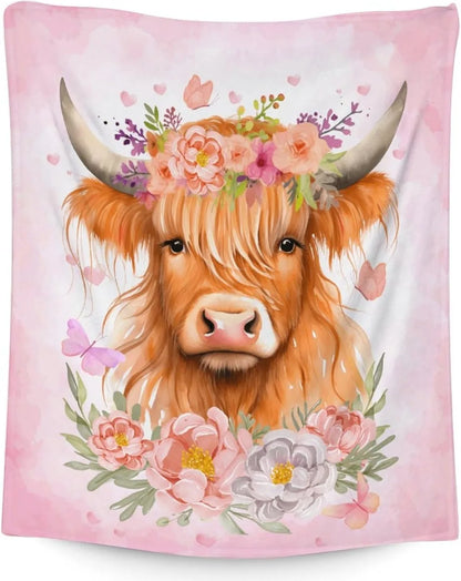 Highland cow blanket