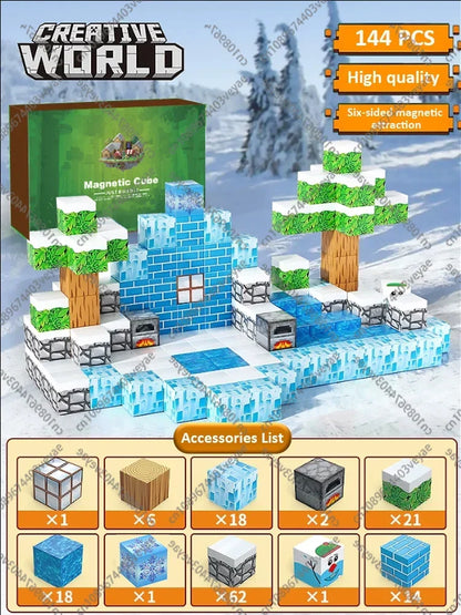 Minecraft Magnetic Building Blocks Mine World Magnet