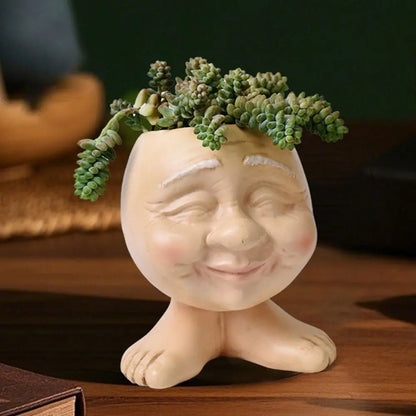 Muggle Face Flower Pot Resin