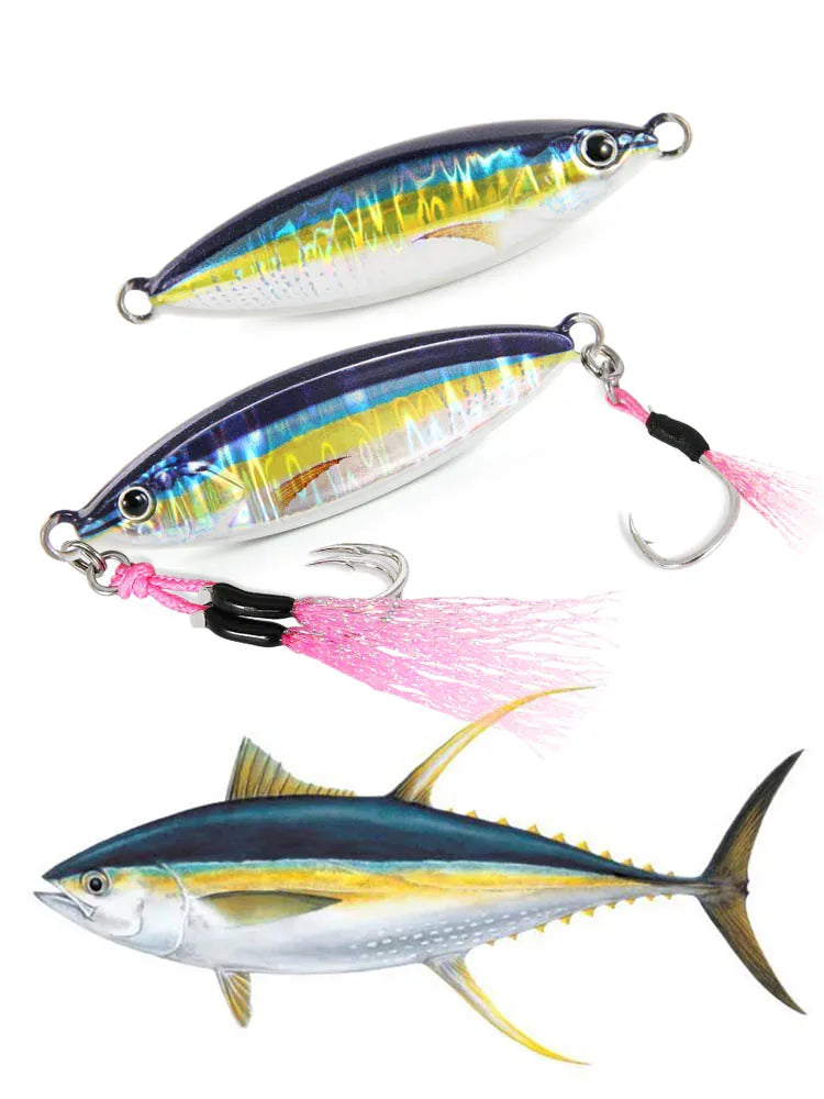 Glow Fishing Lure Casting Tuna15g30g40g60g Slow Pitch Jig Sea Bass
