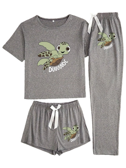 Women's Three-Piece Pajamas