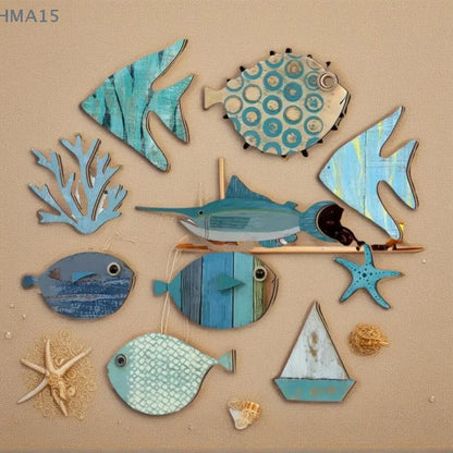 10pcs/set Fish Wall Decor