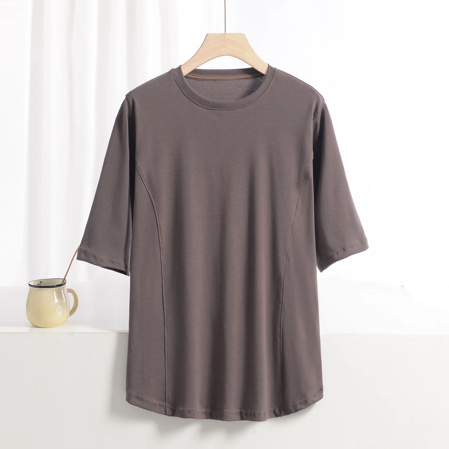 XL to 8XL plus size O-Neck Tshirts Women's basic