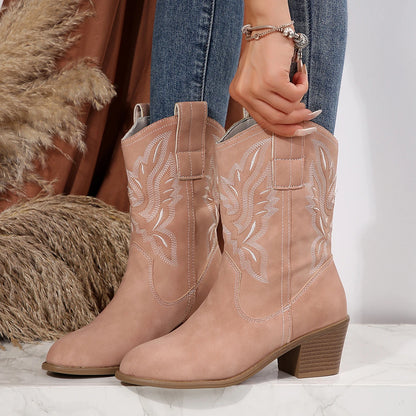 Embroidered Western Cowboy Boots