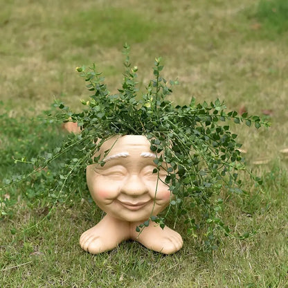 Muggle Face Flower Pot Resin