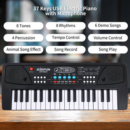 BIGFUN 37 Keys Organ Kids Electric Piano