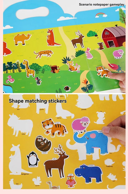 Reusable Sticker Book for Kids Vehicles Truck Stickers