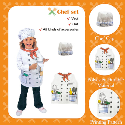 Kids Chef Role Play Costume Dress - Up