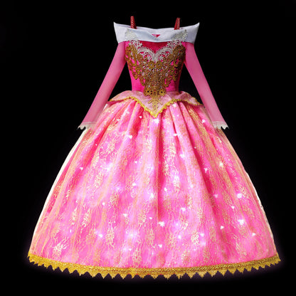 Girl Princess Dress with LED Light