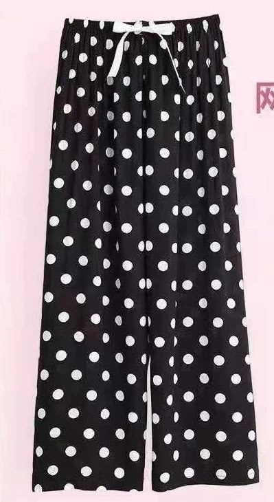 Flower Pajama Pants Summer Women's Loose