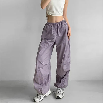Lightweight  Wide Leg Cargo Pants