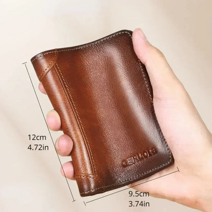 Men' Genuine Leather Trifold