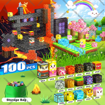 Minecraft Magnetic Building Blocks Mine World Magnet