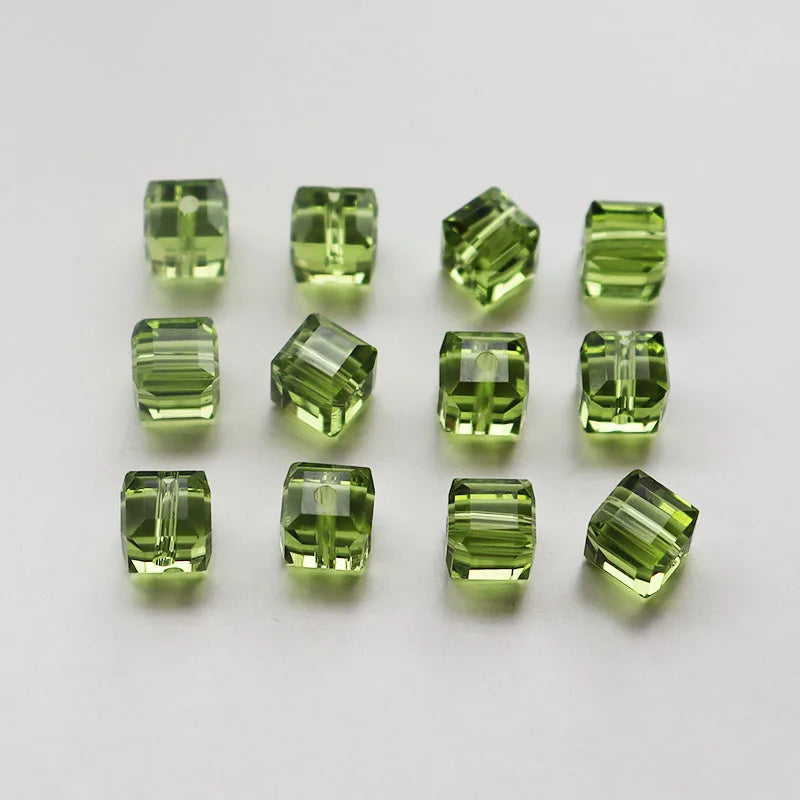 cube beads crystal