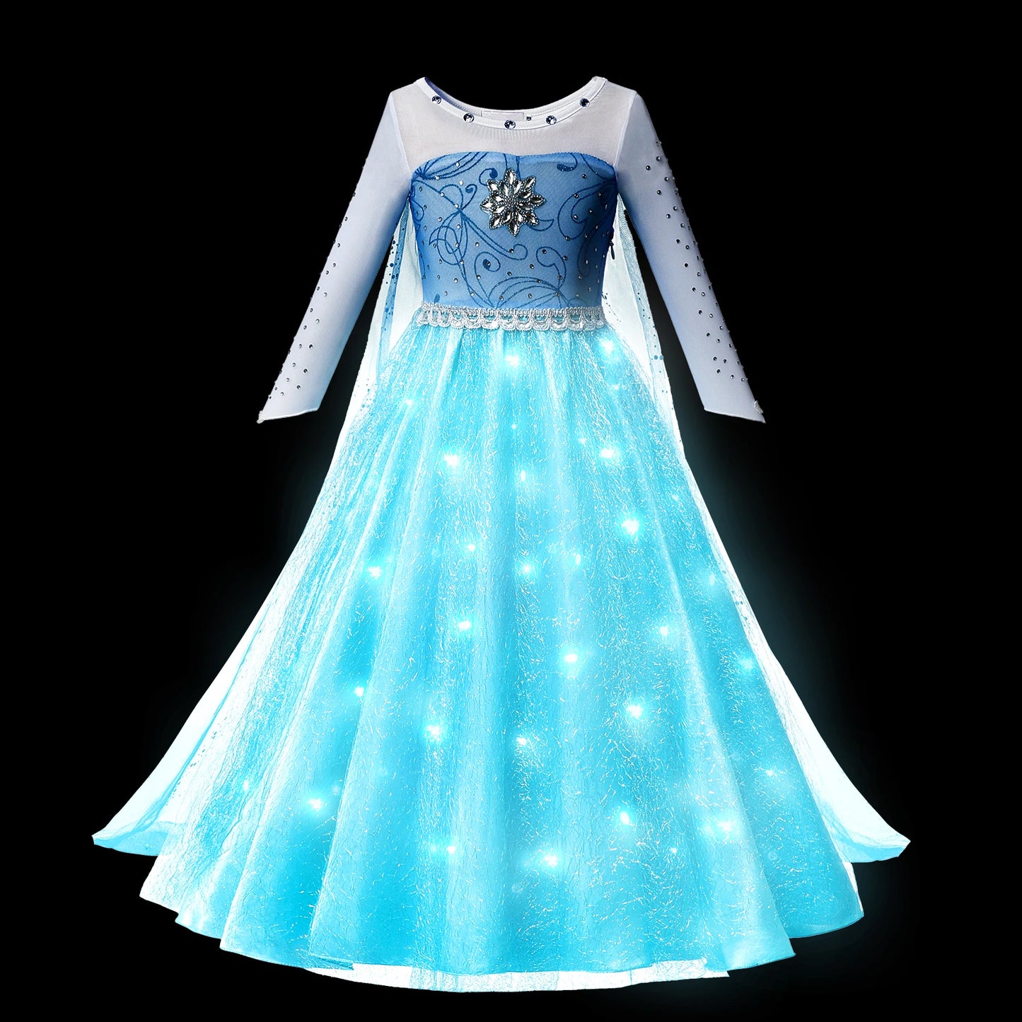 Girl Princess Dress with LED Light