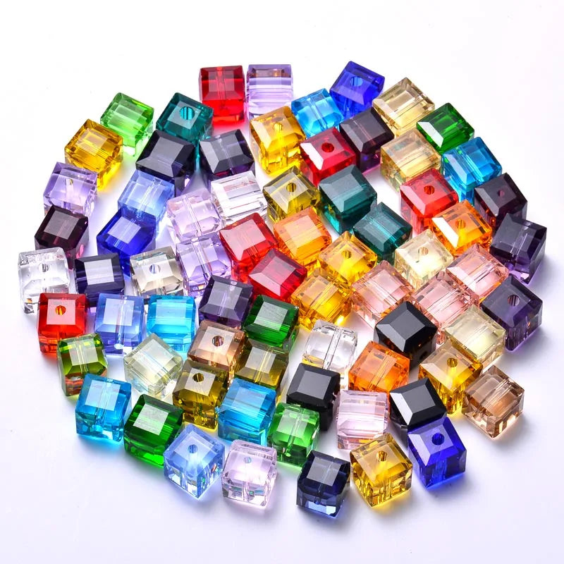 cube beads crystal