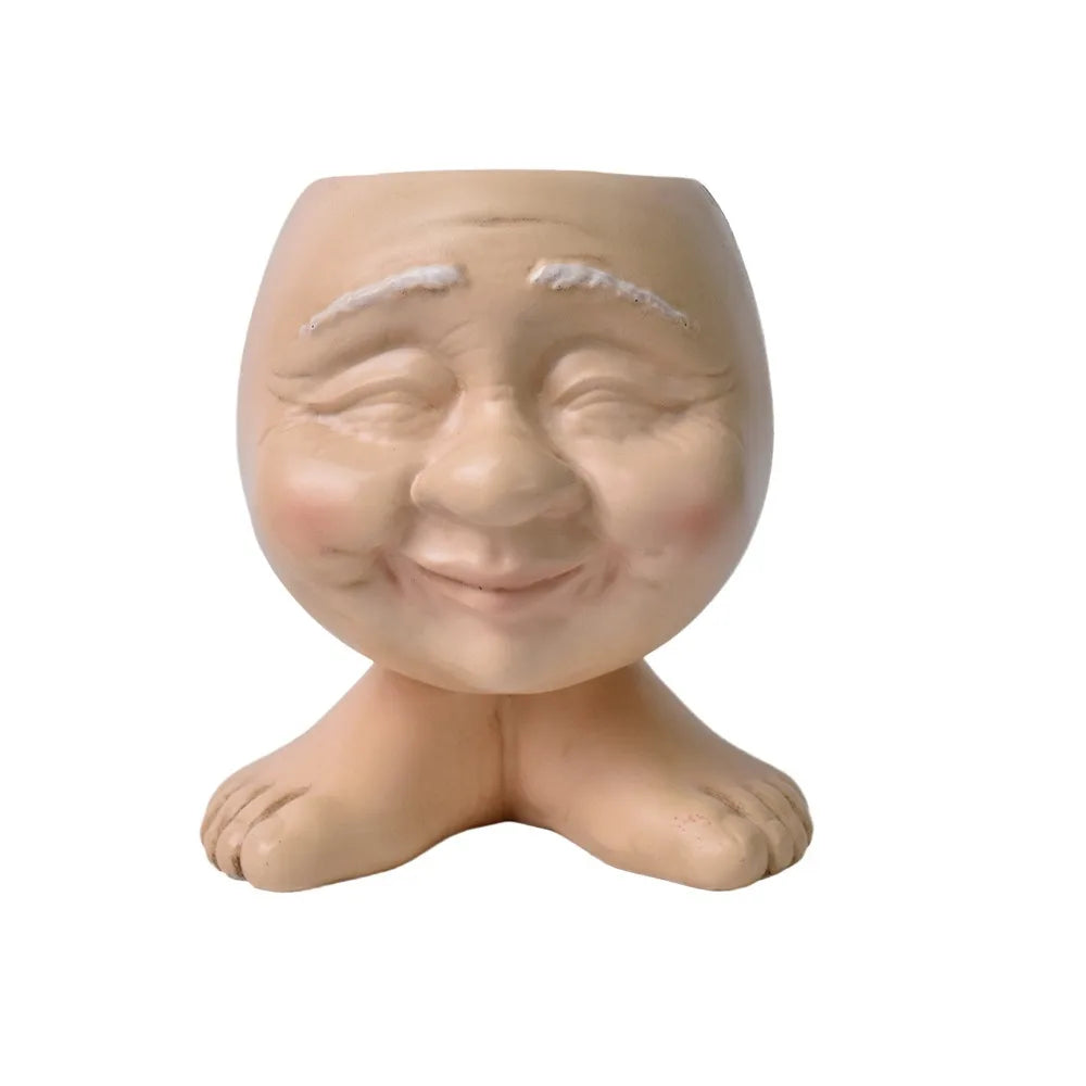 Muggle Face Flower Pot Resin