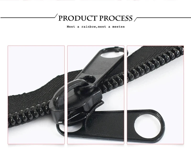 80-300cm Black 10# Nylon Zippers