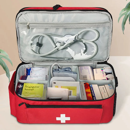 Travel Medicine Bag with Lockable Zippers