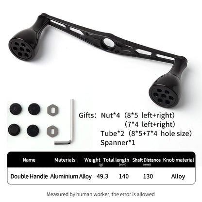 Ruke New Fishing Reel Handle Aluminium Alloy Length 140mm hole