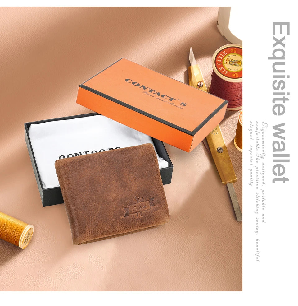 Cowhide Leather Wallet For Mens