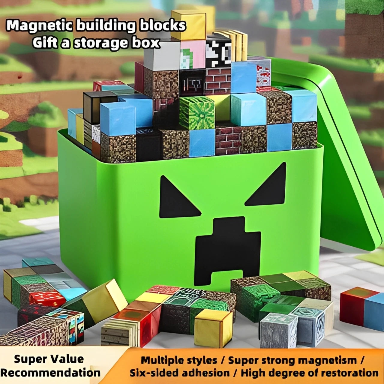 Magnetic Building Blocks Mine World Cube