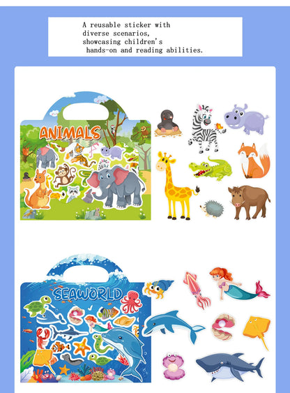 New Children Reusable Scene Cute Stickers