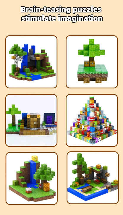 Magnetic Building Blocks Mine World Cube
