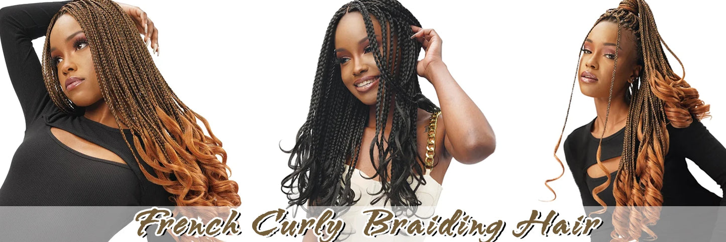 French Curly Crochet Braiding