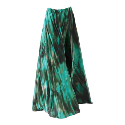 Swimwear with Sarong  Green Print 2 Piece