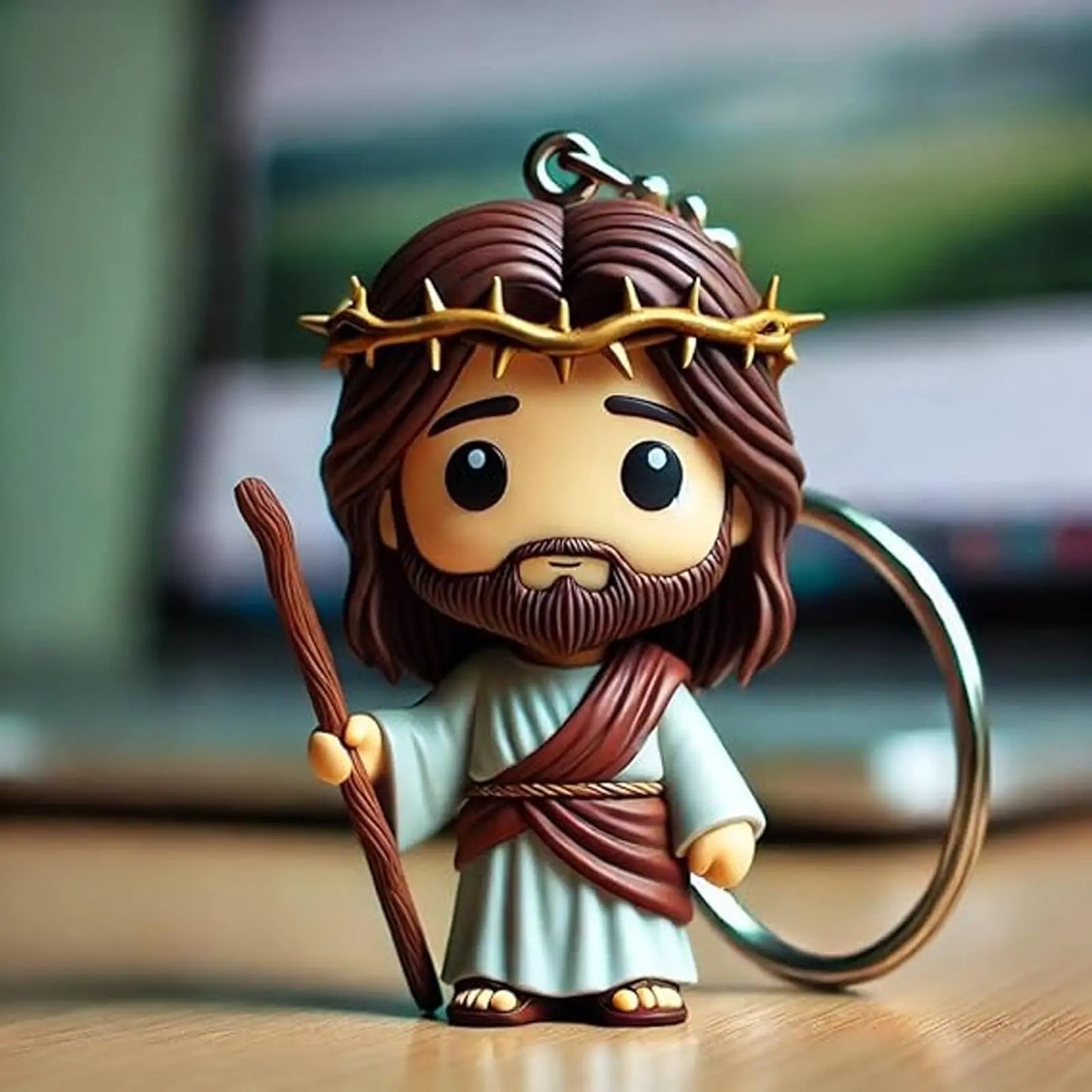 Jesus Statue Christian Key Chain