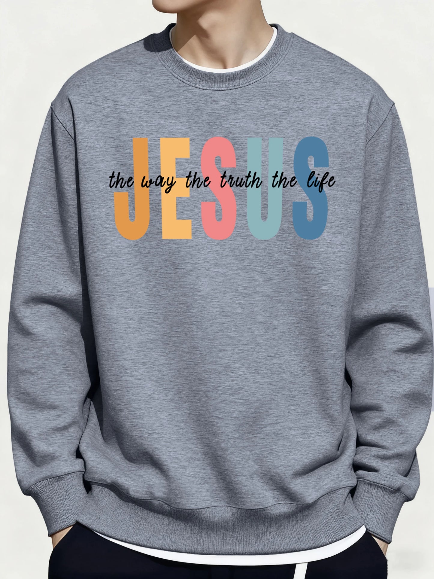 Jesus Color print jumper