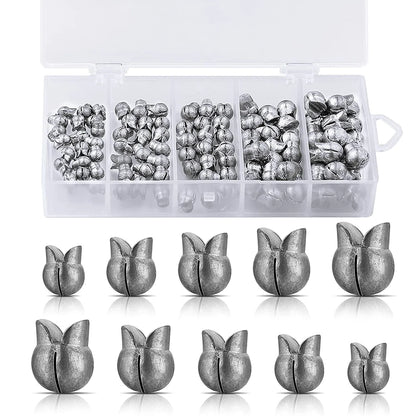 100pcs 0.5g 0.8g 1g 1.5g 2g Fishing Weights  Split Shot Sinker