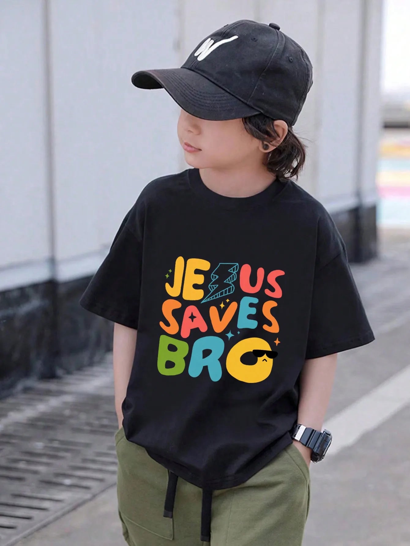 Jesus Saves tshirt childrens