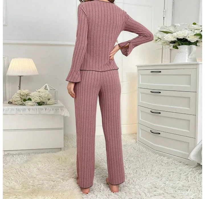 Pajama  Set Sleeved Long Pants