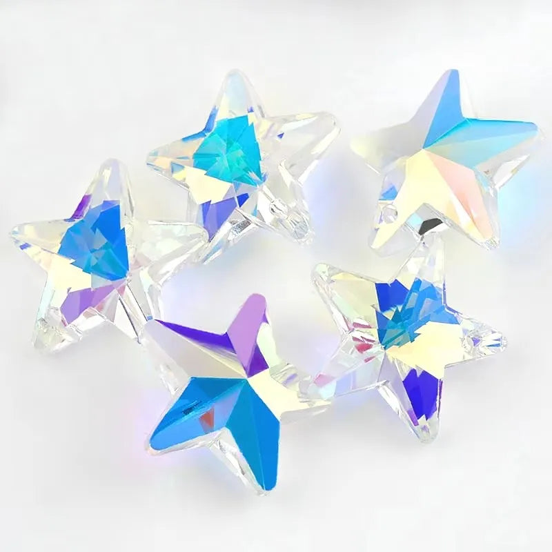 crystal STAR beads 18mm crystal