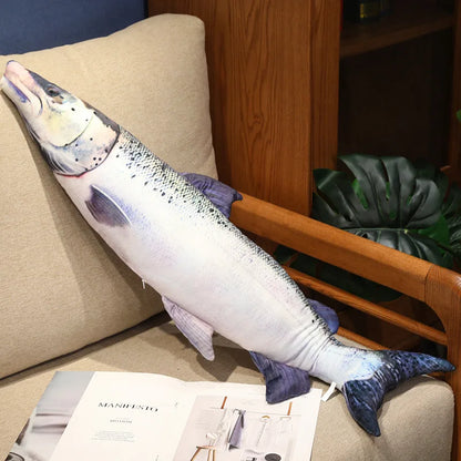 40/60cm Simulation Funny Fish  Stuffed Animal Lifelike Tuna or Mackerel