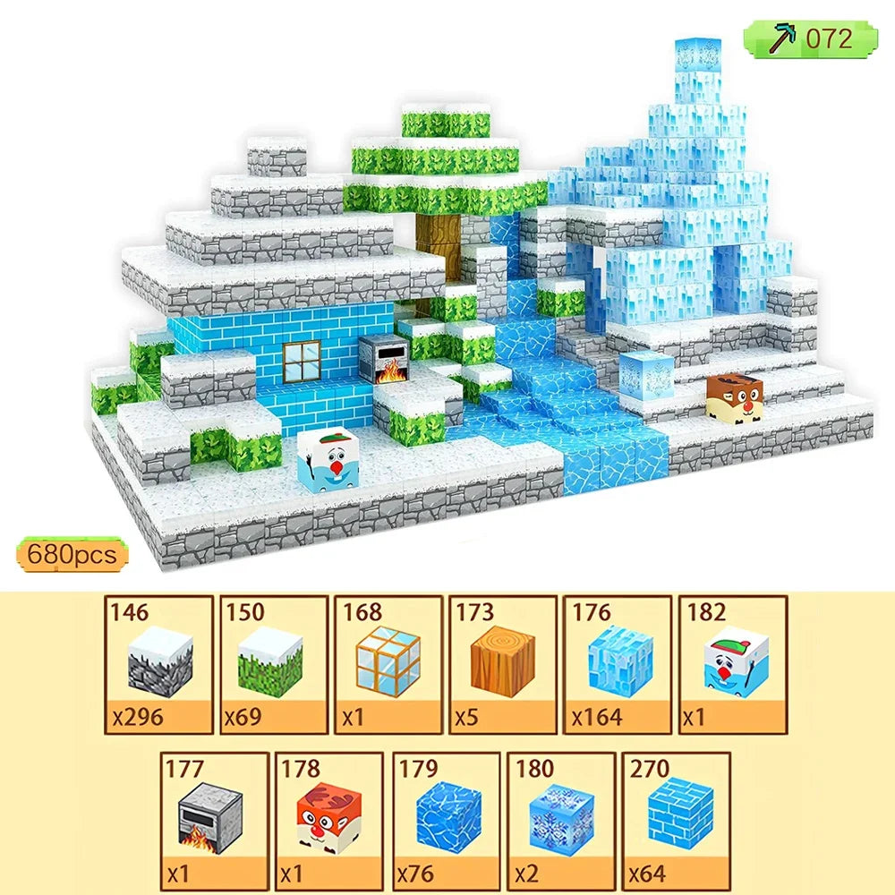 Minecraft Magnetic Building Blocks Mine World Magnet