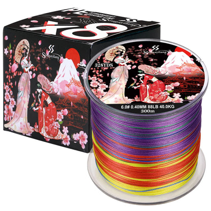 8 Strands Braided Fishing Line 100M 300M Multifilament