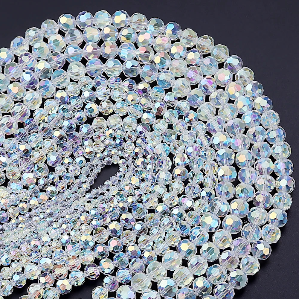 4/6/8/10mm AB Color Crystal Round Glass beads