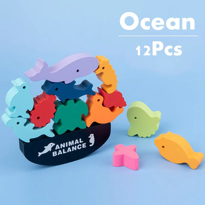 Dinosaur Building Stacking blocks Montessori