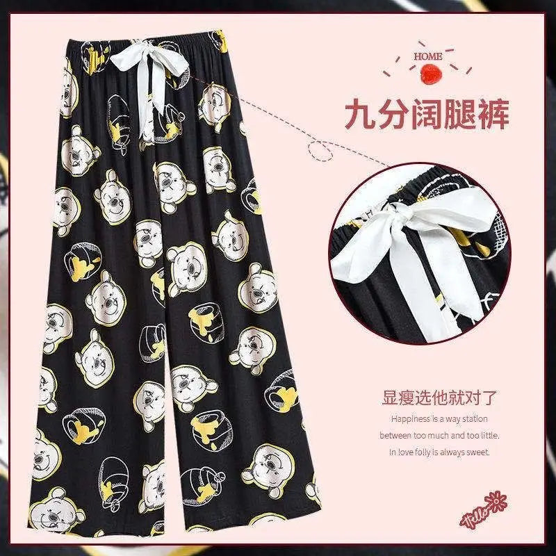 Flower Pajama Pants Summer Women's Loose