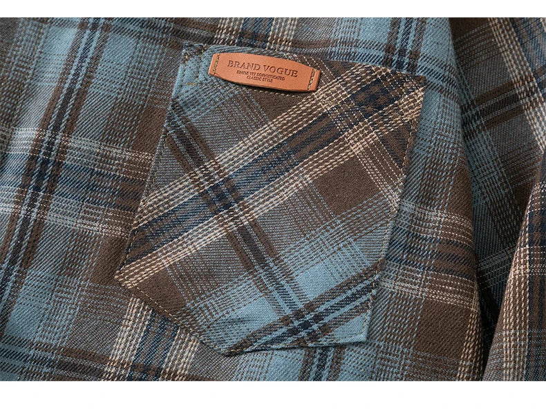 10XL Men Shirt Plaid Long Sleeve Plus Size 6XL 7XL 8XL 9XL