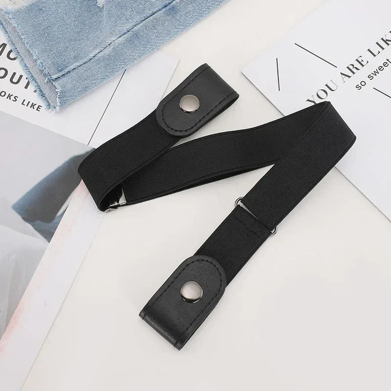 ,No Buckle Stretch Elastic Waist Belt For Women/Men